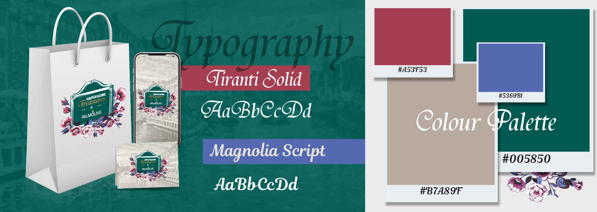 Laptop showing Palmolive brand visuals