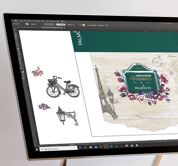 Creative packaging for Palmolive European Treasures